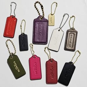 Coach Hangtag Lot of 10 Assorted Sizes & Colors for Purse Bag Tote Charms A